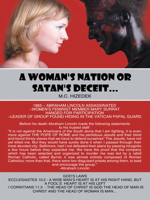 cover image of A WOMAN'S NATION OR SATAN'S DECEIT...
